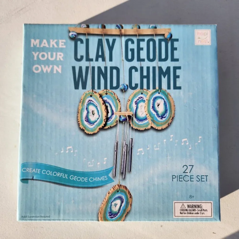 NEW Make Your Own Clay Geode Wind Chime DIY Craft Kit CHRISTMAS GIFT Stocking St